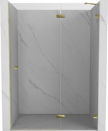 Mexen Lunar uși de duș rabatabile dreapta 135 cm, transparent, aurii - 834-135-000-50-00-P