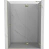 Mexen Lunar ușă de duș pivotantă dreaptă 140 cm, transparentă, aurie - 834-140-000-50-00-P