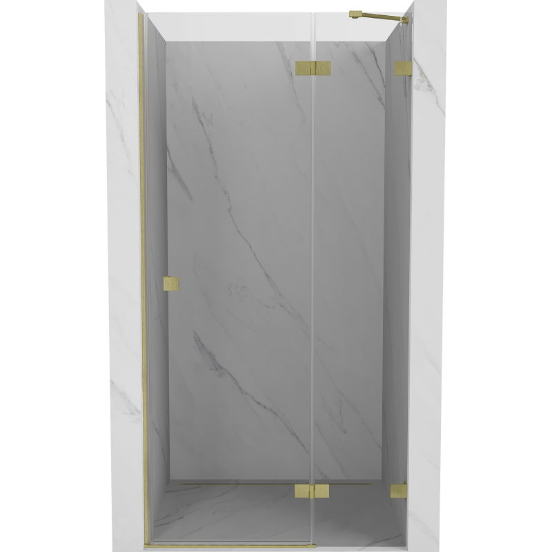 Mexen Lunar uși de duș batante dreapta 85 cm, transparent, aurii periate - 834-085-000-55-00-P