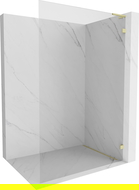 Mexen Lunar L perete de duș Walk-in dreapta 70 x 200 cm, transparent 8 mm, auriu periat - 830L-070-000-55-00-P