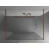Mexen Kioto szabadon álló zuhanyfal 130 x 200 cm, fehér mintás 8 mm, rózsaszín arany - 800-130-002-60-85