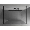 Mexen Kioto szabadon álló zuhanyfal 100 x 200 cm, fehér minta 8 mm, fekete - 800-100-002-70-85