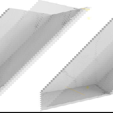 Mexen Lunar L zuhanyfal Walk-in jobb 90 x 200 cm, átlátszó 8 mm, arany szálcsiszolt - 830L-090-000-55-00-P