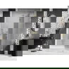 Mexen Lunar uși de duș batante, dreapta, 135 cm, transparent, auriu periat - 834-135-000-55-00-P