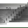 Mexen Kioto perete de duș de sine stătător 120 x 200 cm, transparent/Model alb 8 mm, Neagră - 800-120-002-70-85