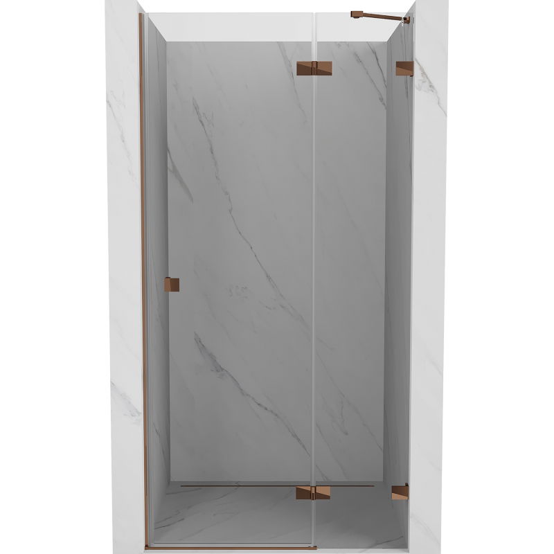 Mexen Lunar ușă de duș batantă dreaptă 100 cm, transparentă, aur roz - 834-100-000-60-00-P