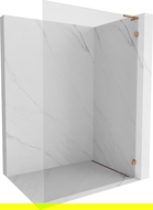 Mexen Lunar L perete de duș Walk-in dreapta 110 x 200 cm, transparent 8 mm, aur roz - 830L-110-000-60-00-P