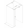 Mexen Kioto perete de duș de sine stătător 110 x 200 cm, transparent/Model alb 8 mm, Aurie - 800-110-002-50-97