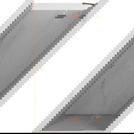 Mexen Lunar uși de duș batante dreapta 80 cm, transparent, cupru periat - 834-080-000-65-00-P