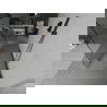 Mexen Kioto szabadon álló zuhanyfal 100 x 200 cm, fehér hullámos 8 mm, fekete - 800-100-002-70-97