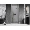 Mexen Lunar uși de duș batante dreapta 95 cm, transparent, gri-înarmat periat - 834-095-000-66-00-P