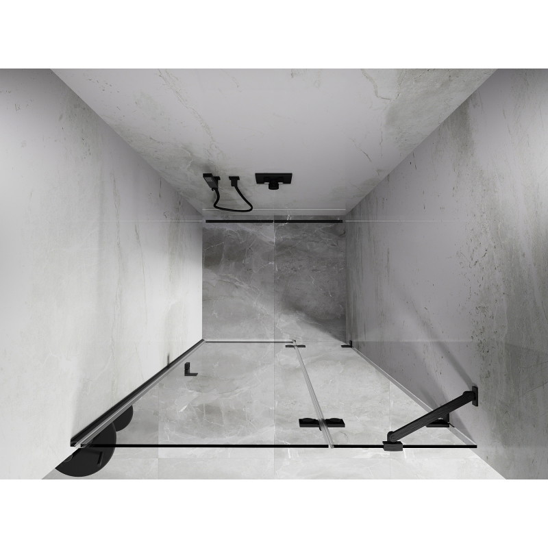 Mexen Lunar uși de duș batante dreapta 95 cm, transparent, gri-înarmat periat - 834-095-000-66-00-P