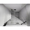 Mexen Lunar uși de duș batante dreapta 95 cm, transparent, gri-înarmat periat - 834-095-000-66-00-P