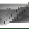 Mexen Kioto perete de duș de sine stătător 140 x 200 cm, transparent/Model alb 8 mm, Neagră - 800-140-002-70-97
