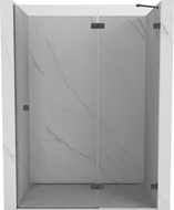 Mexen Lunar ușă de duș batantă dreapta 140 cm, transparent, gri armă periat - 834-140-000-66-00-P