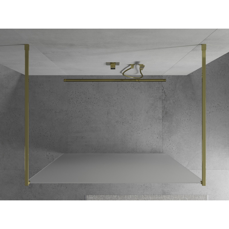 Mexen Kioto perete de duș independent 110 x 200 cm, înghețat 8 mm, auriu - 800-110-002-50-30