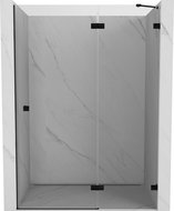 Mexen Lunar ușă de duș batantă dreaptă 130 cm, transparentă, neagră - 834-130-000-70-00-P