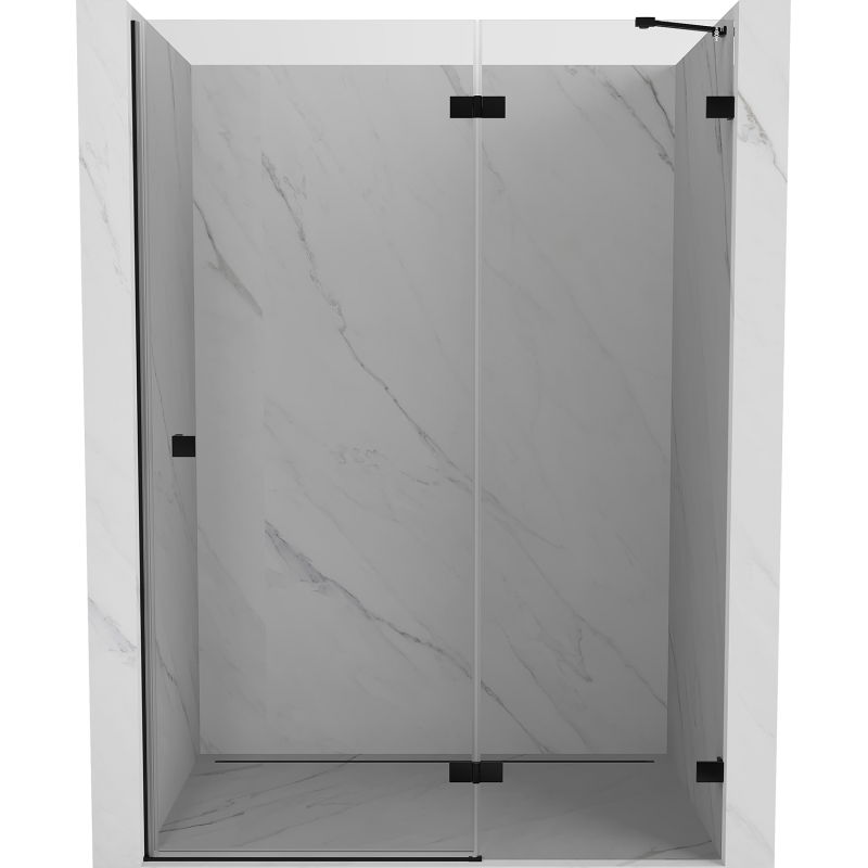Mexen Lunar uși de duș batante dreapta 135 cm, transparent, negru - 834-135-000-70-00-P