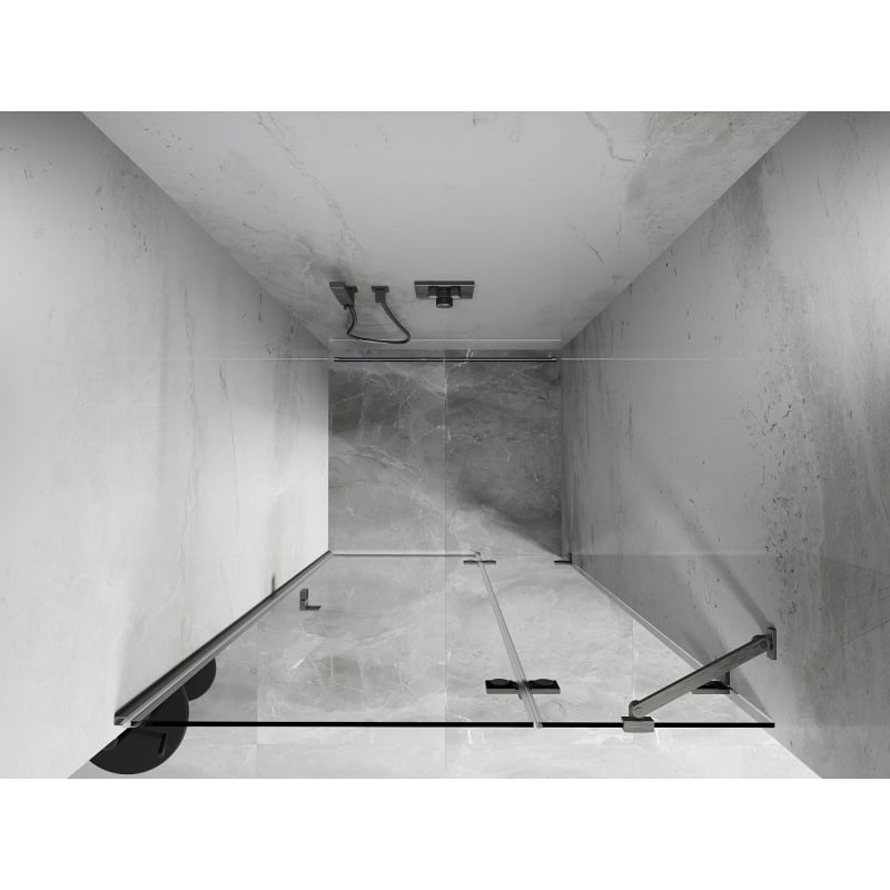 Mexen Lunar ușă de duș batantă dreapta 105 cm, transparent, nichel periat - 834-105-000-97-00-P