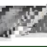 Mexen Lunar jobbra nyíló zuhanyajtó 120 cm, átlátszó, kefélt nikkel - 834-120-000-97-00-P