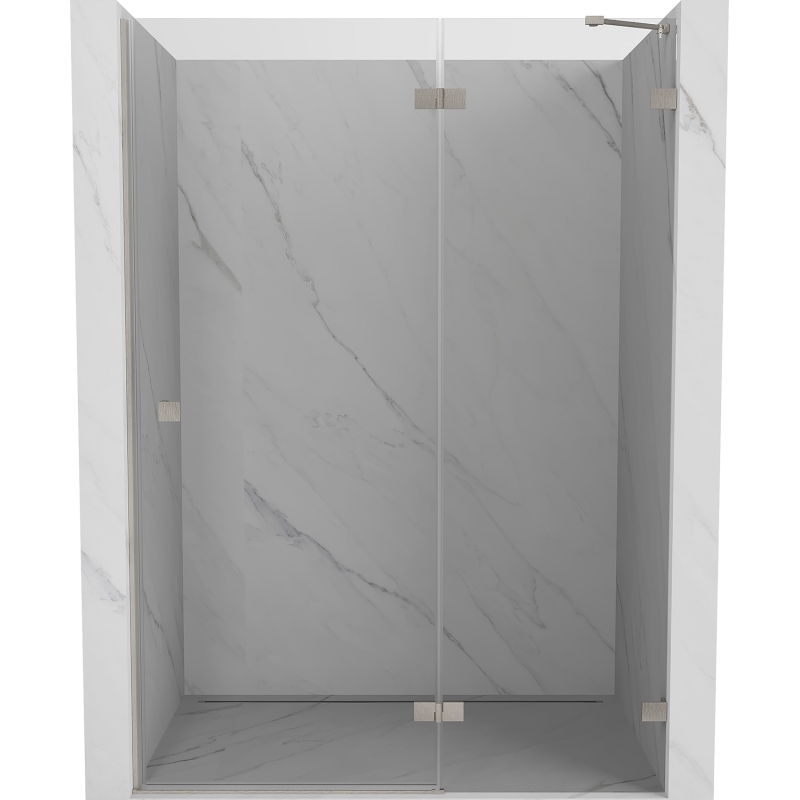 Mexen Lunar uși de duș batante dreapta 130 cm, transparent, nichel periat - 834-130-000-97-00-P