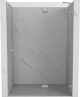 Mexen Lunar uși de duș batante dreapta 130 cm, transparent, nichel periat - 834-130-000-97-00-P