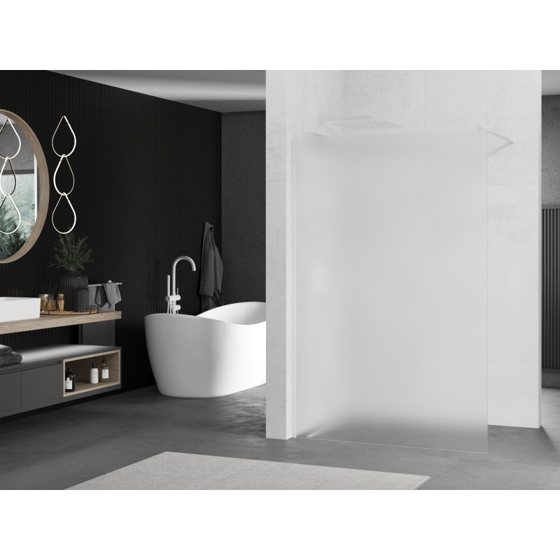 Mexen Kioto Panou de duș Walk-in 90 x 200 cm, mat 8 mm, alb - 800-090-101-20-30