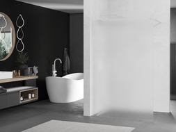 Mexen Kioto panou de duș Walk-in 110 x 200 cm, înghețat 8 mm, alb - 800-110-101-20-30