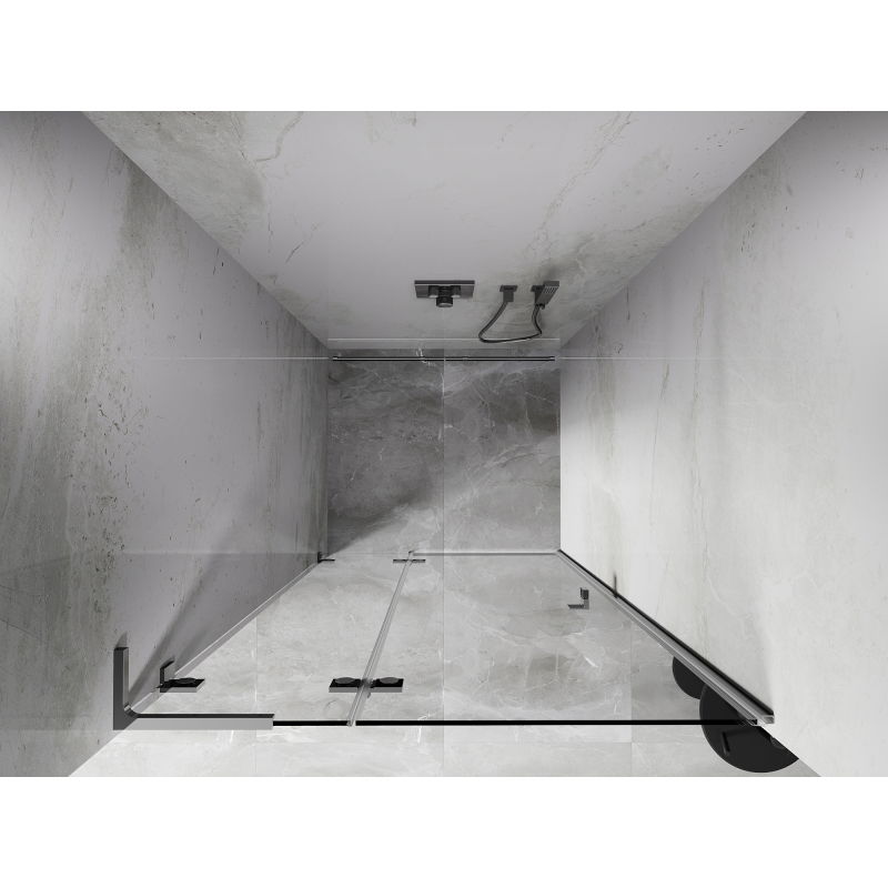 Mexen Lunar L ușă de duș rabatabilă stânga 120 cm, transparentă, crom - 834L-120-000-01-00-L