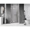 Mexen Lunar L uși de duș pivotante stânga 85 cm, transparent, alb - 834L-085-000-20-00-L