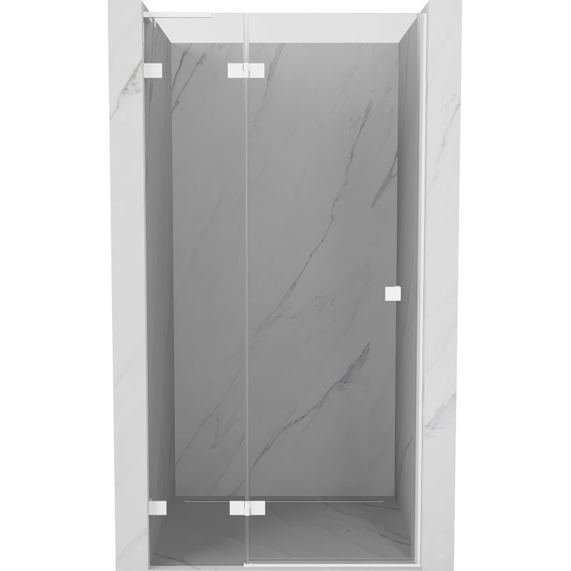 Mexen Lunar L ușă de duș articulată stânga 120 cm, transparent, alb - 834L-120-000-20-00-L