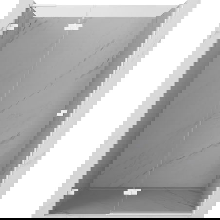 Mexen Lunar L ușă de duș rabatabilă stânga 130 cm, transparentă, albă - 834L-130-000-20-00-L