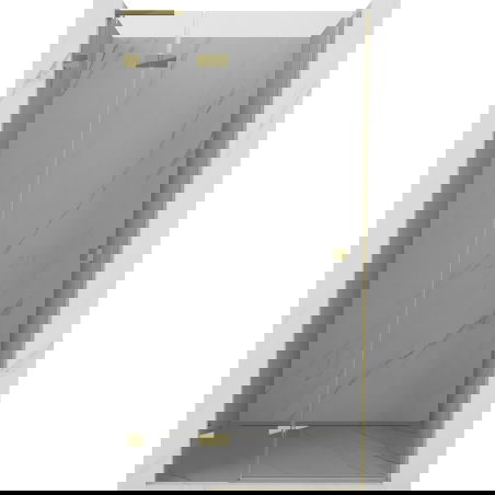 Mexen Lunar L uși de duș pivotante stânga 80 cm, transparente, aurii - 834L-080-000-50-00-L