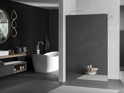 Mexen Kioto panou de duș Walk-in 90 x 200 cm, oglindă 8 mm, alb - 800-090-101-20-50