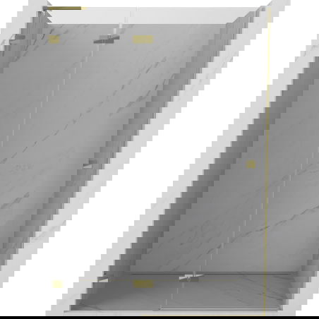 Mexen Lunar L ușă de duș batantă stânga 135 cm, transparentă, aurie - 834L-135-000-50-00-L