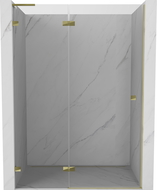Mexen Lunar L ușă de duș batantă stânga 135 cm, transparentă, aurie - 834L-135-000-50-00-L