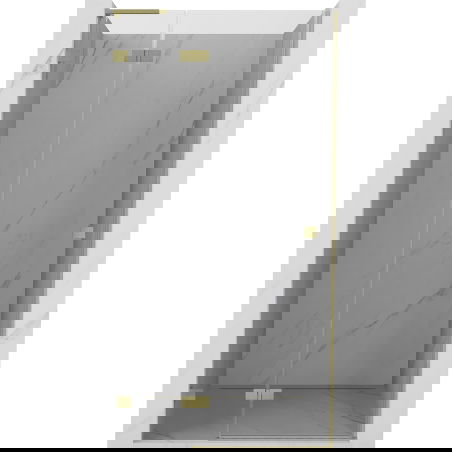 Mexen Lunar L uși de duș batante stânga 105 cm, transparent, auriu periat - 834L-105-000-55-00-L