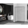 Mexen Kioto walk-in zuhanyfal 100 x 200 cm, fekete keret 8 mm, fehér - 800-100-101-20-70