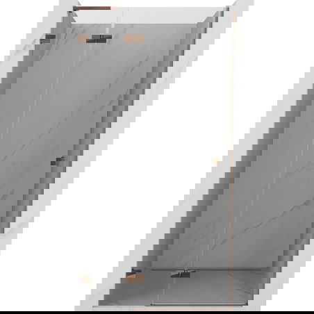 Mexen Lunar L ușă de duș batantă stânga 80 cm, transparentă, aur roz - 834L-080-000-60-00-L