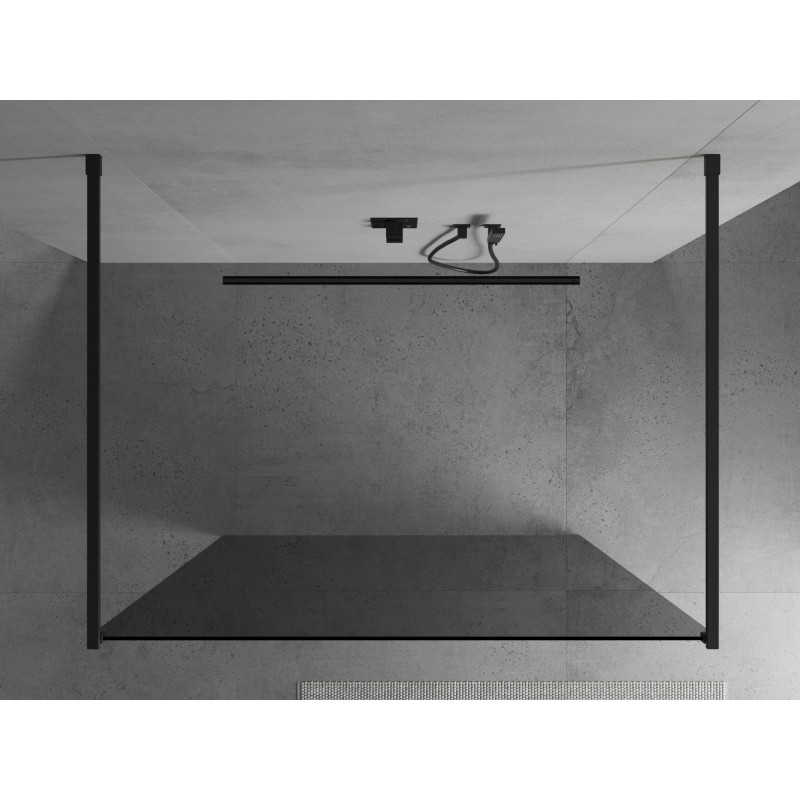 Mexen Kioto perete de duș independent 100 x 200 cm, grafit 8 mm, negru - 800-100-002-70-40