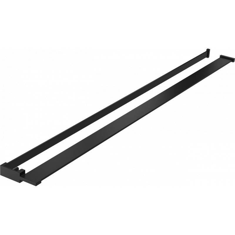 Mexen raft pentru peretele cabinei de duș cu bară pentru prosoape, negru - 800-02-70