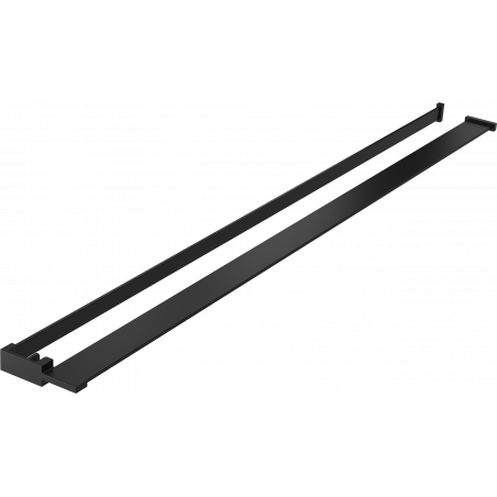 Mexen raft pentru peretele cabinei de duș cu bară pentru prosoape, negru - 800-02-70