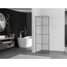 Mexen Kioto perete de duș Walk-in 70 x 200 cm, grilaj negru 8 mm, alb - 800-070-101-20-77