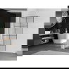 Mexen Kioto perete de duș 80 x 200 cm, transparent/Model negru 8 mm, Albă - 800-080-101-20-77