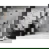 Mexen Lunar L ușă de duș rabatabilă stânga 130 cm, transparentă, gri armă periat - 834L-130-000-66-00-L