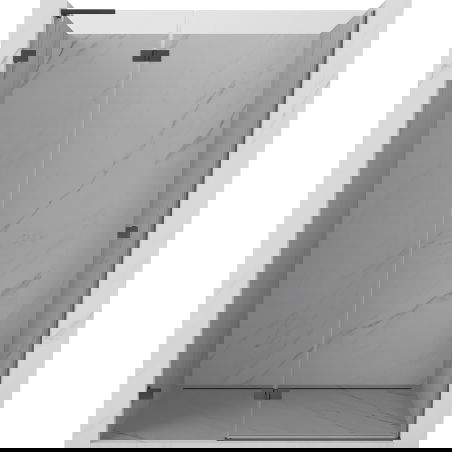Mexen Lunar L uși de duș batante stânga 135 cm, transparente, gri pistol periat - 834L-135-000-66-00-L