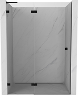 Mexen Lunar L uși de duș cu balamale stânga 130 cm, transparent, negru - 834L-130-000-70-00-L