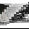 Mexen Kioto Walk-in zuhanyfal 90 x 200 cm, fekete minta 8 mm, fehér - 800-090-101-20-78