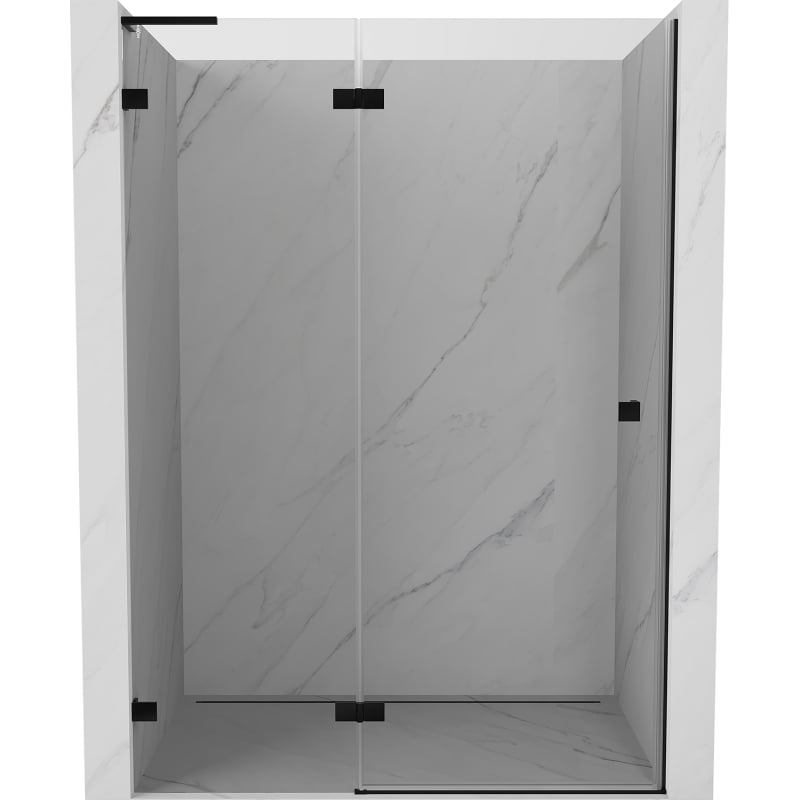 Mexen Lunar L uși de duș pivotante stânga 135 cm, transparent, negru - 834L-135-000-70-00-L