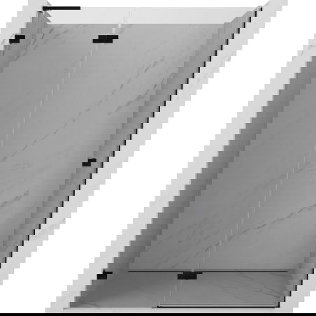 Mexen Lunar L ușile de duș batante stânga 135 cm, transparente, negre - 834L-135-000-70-00-L